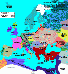 The nations of Europe in 1493